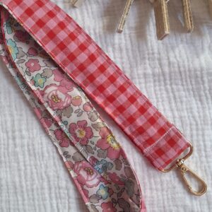 Lanyard vichy rosa