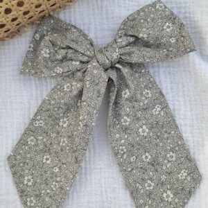 Maxi lazo flores grises