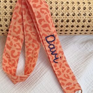 Lanyard leopardo naranja